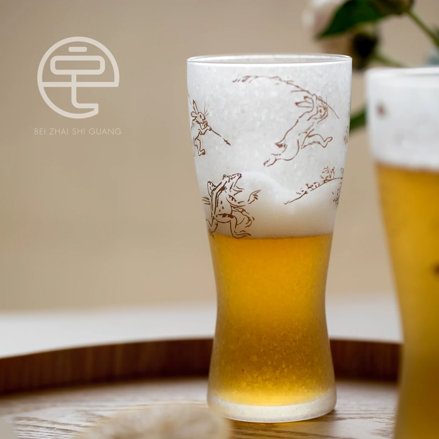 

Original Ia Frosted Lead-Free Glass Beer Cup High End Creative Gift Cup Japanese Sle Small Fre Handmade Beverageware