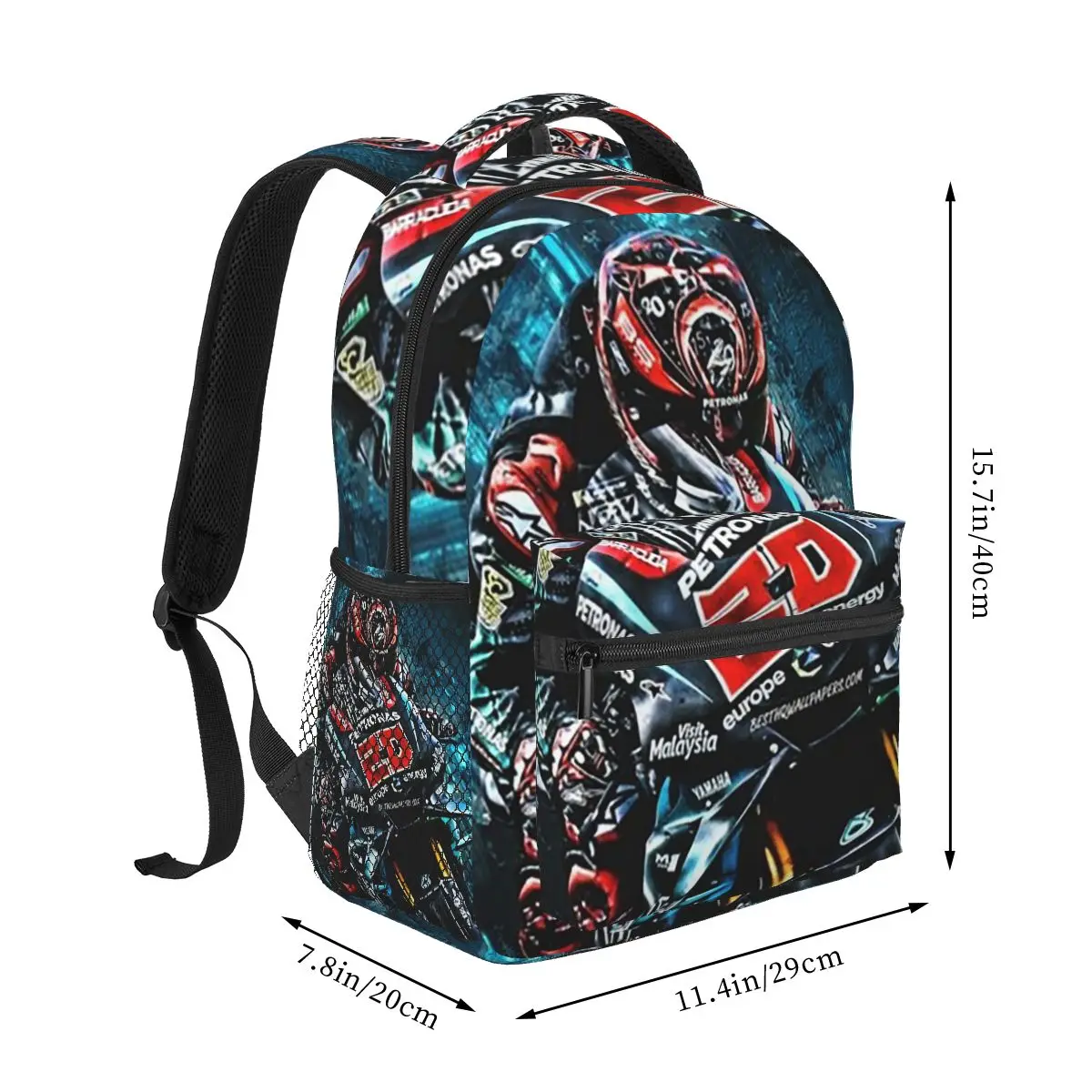 Fabio Quartararo 프랑스 오토바이 레이서 배낭 뜨거운 판매 데이 팟 대용량 어린이 BookBag 학교 가방 어깨 가방