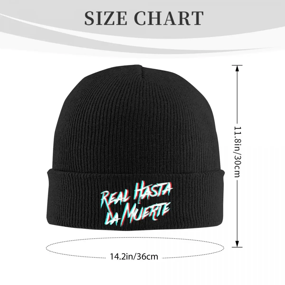 Gorro de punto de Reggaeton de Hip-hop Real Hasta La Muerte Anuel Trap, gorro de acrílico cálido, regalos de moda Anuel AA, Otoño e Invierno