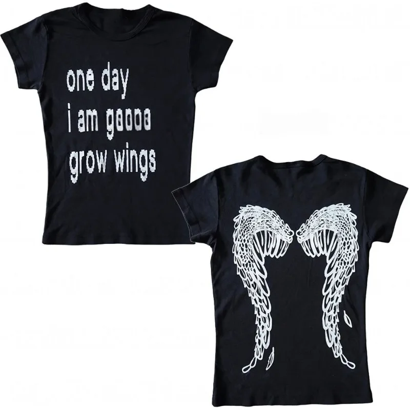 

90s Vintage Clothing 3D Printed Women's Pattern T-shirt Y2k Kitty Women's Kawaii Goth Trashy Y2k 2000s Top Emo Gothic