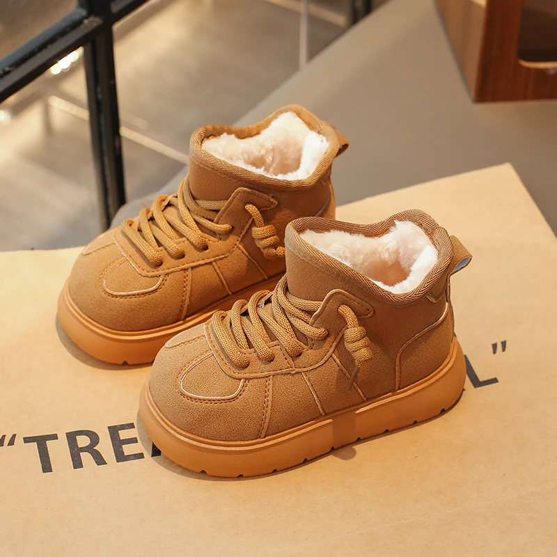 

2026 Новая осенне-зимняя обувь для мальчиков — теплая мягкая резиновая подошва — детская спортивная обувь для девочек — подходит для размеров 26–38