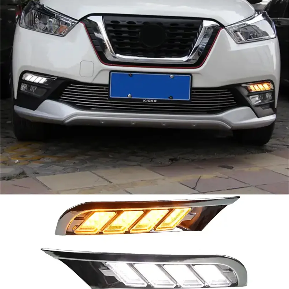 

Led Drl Daytime Running Light For Nissan Kicks 2017 2018 Fog Lamp Drl Daylight