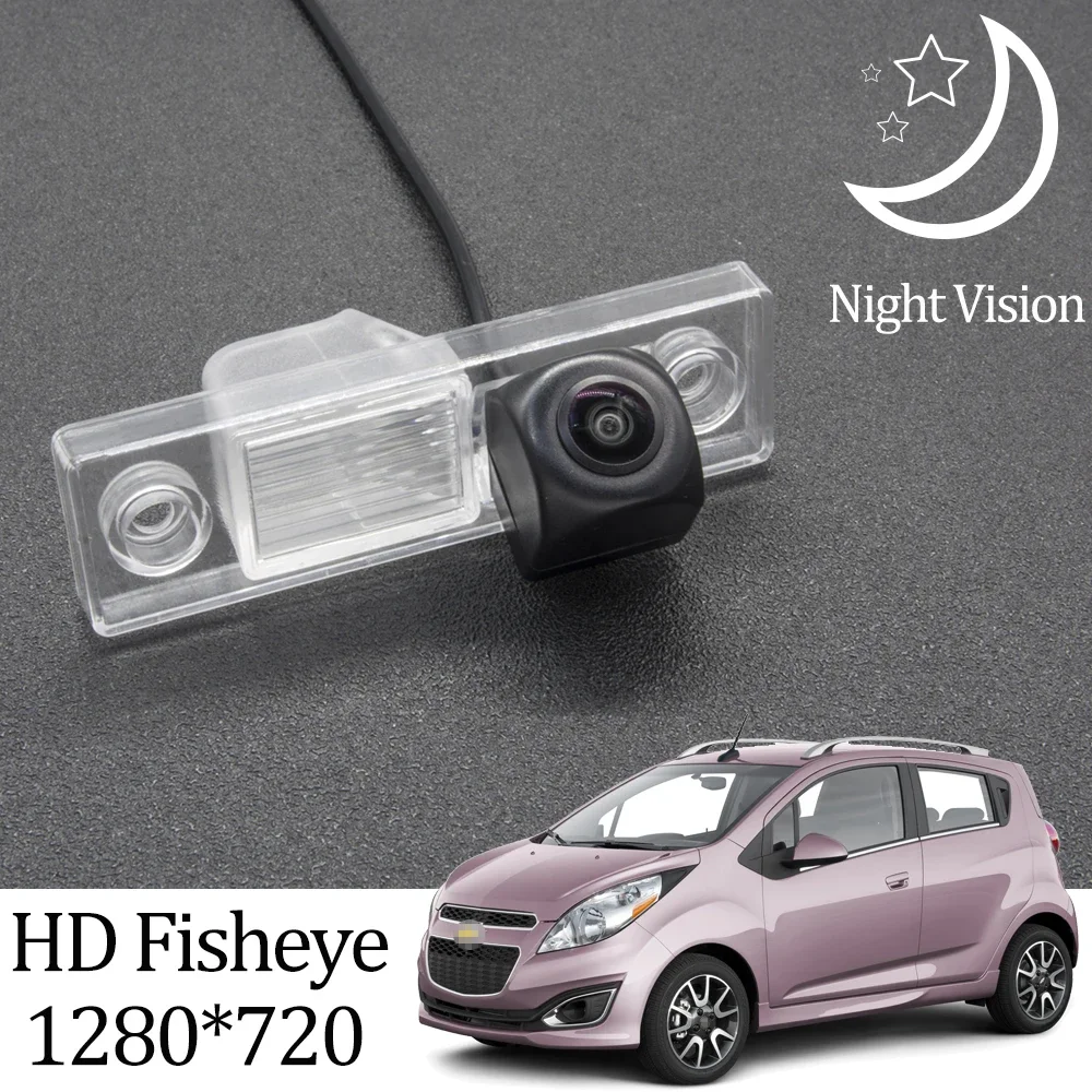 Owtosin HD 1280*720 Fisheye Rear View Camera For Chevrolet Spark M200 M250 M300 2005-2019 Car Reverse Parking Accessories