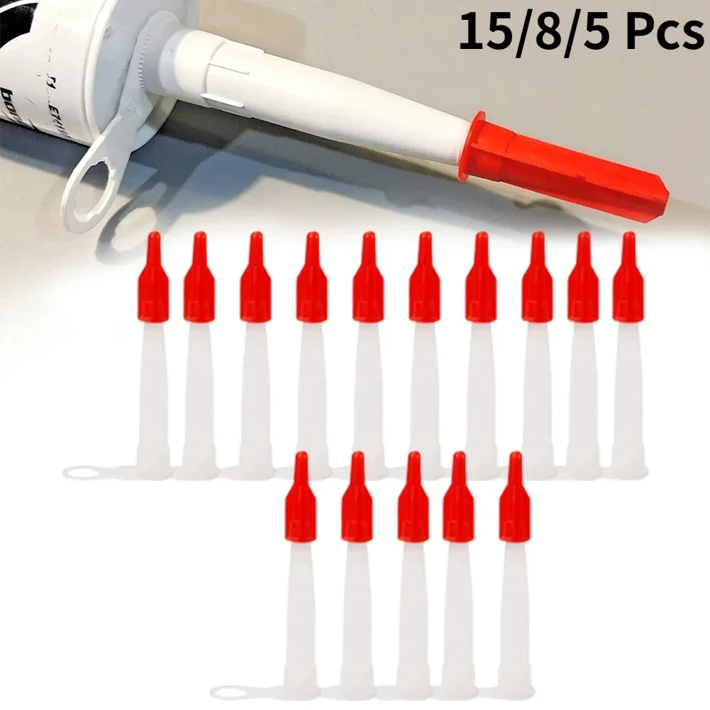 

15/8/5Pcs Caulking Nozzles Caulk Nozzle Cap Lastic Glass Glue Nozzles Sealant Silicone Caulking Tips Construction Tool Parts