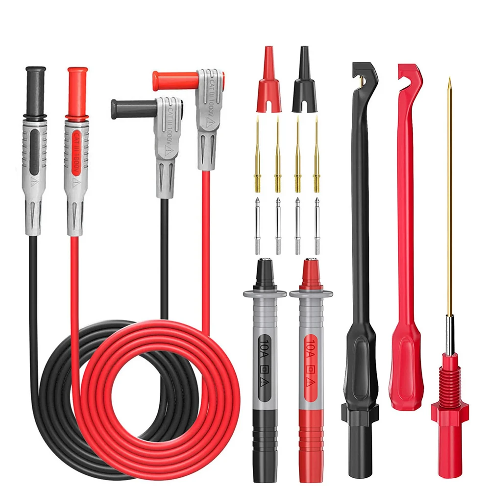Cleqee P1033B Automotive-Multimeter-Prüfleitungskit mit Drahtdurchdringungs-Sonden, 4mm Bananenstecker-Prüfleitungen und Prüfspitzen – Detail 8