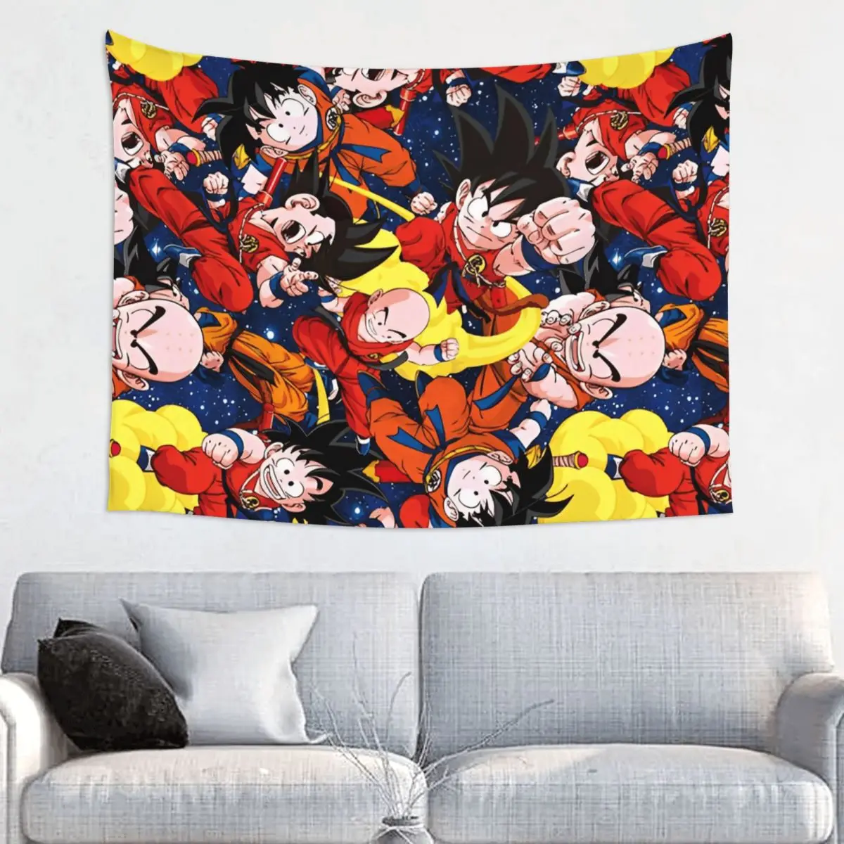 Dragon Ball Z Japan Cartoon Tapestry Wall Hanging Hippie Fabric Tapestry DBZ Goku Bohemian Blanket Wall Decor 95x73cm