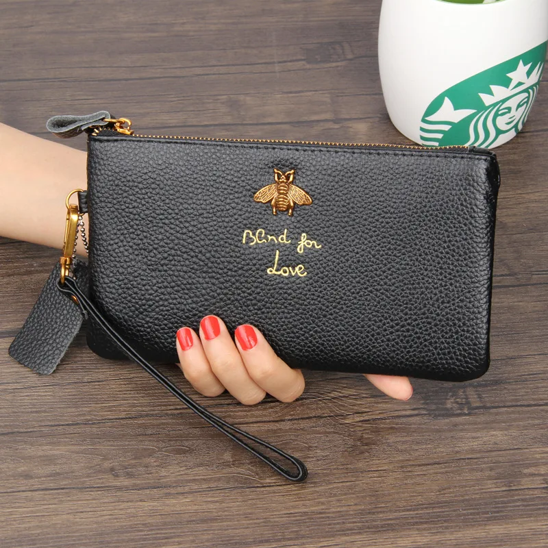 CICICUFF 2023 New Fashion Genuine Leather Women Day Clutches Famous Brand Long Wallets Ladies Coin Purse Clutch Purse Money Bag