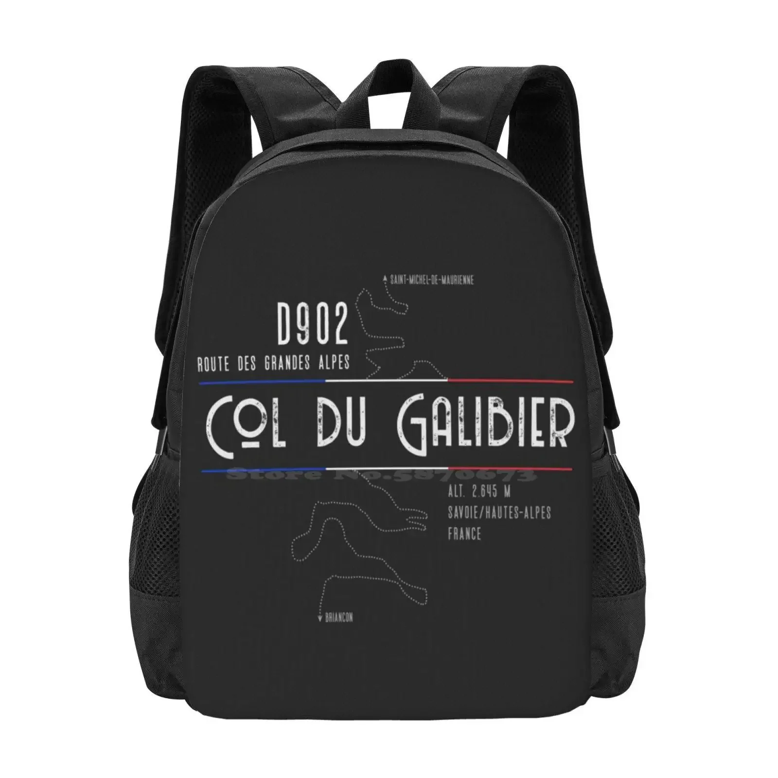 

Col Du Galibier 04 Motorcycle T-Shirt + Sticker - Route Des Grandes Alpes Hot Sale Schoolbag Backpack Fashion Bags Route Des