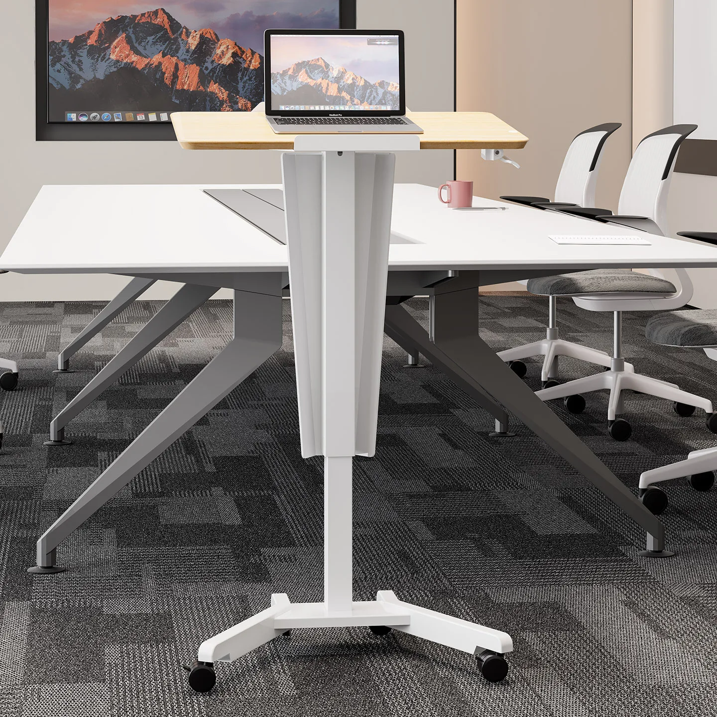 For Mobile podium Lecture platform Conference podium Lifting lecture table Classroom podium table exhibition