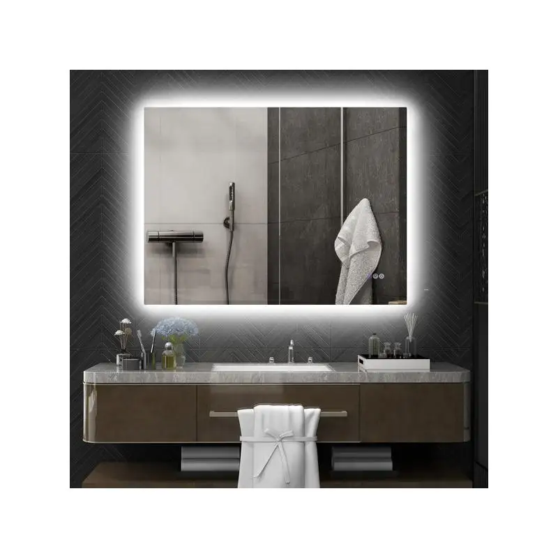 

Bathroom Mirror for Home Use, Wall-Mounted Reflective Surface, Stylish Decorative Piece for Any Room, Easy Installation and