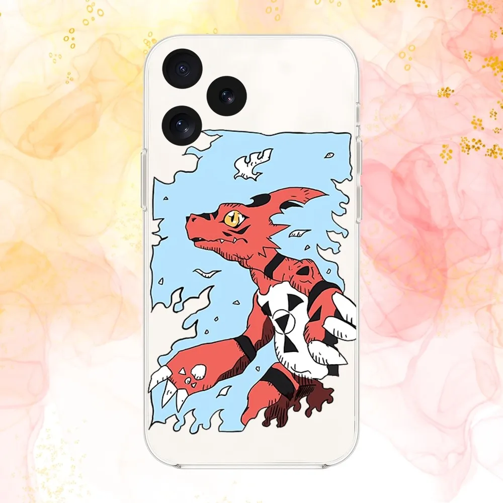 Bilibili Digital Monster Digimon Phone Case For iPhone Mini 11 12 13 14 Pro 15 Pro XS Max X Plus SE xr Transparent Shell