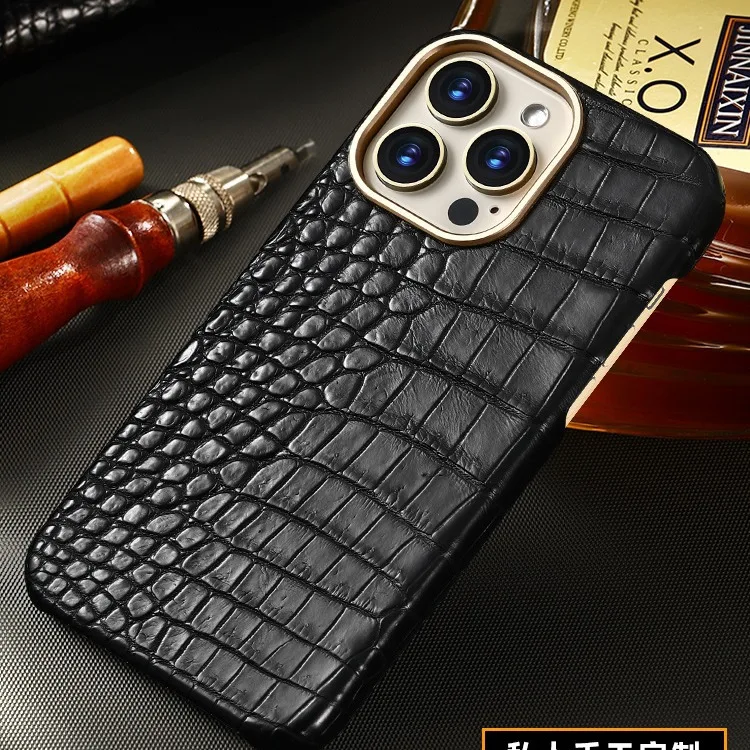 

14 mobile phone case 13promax Crocodile protective case Magnetic case full cover anti-drop limited edition