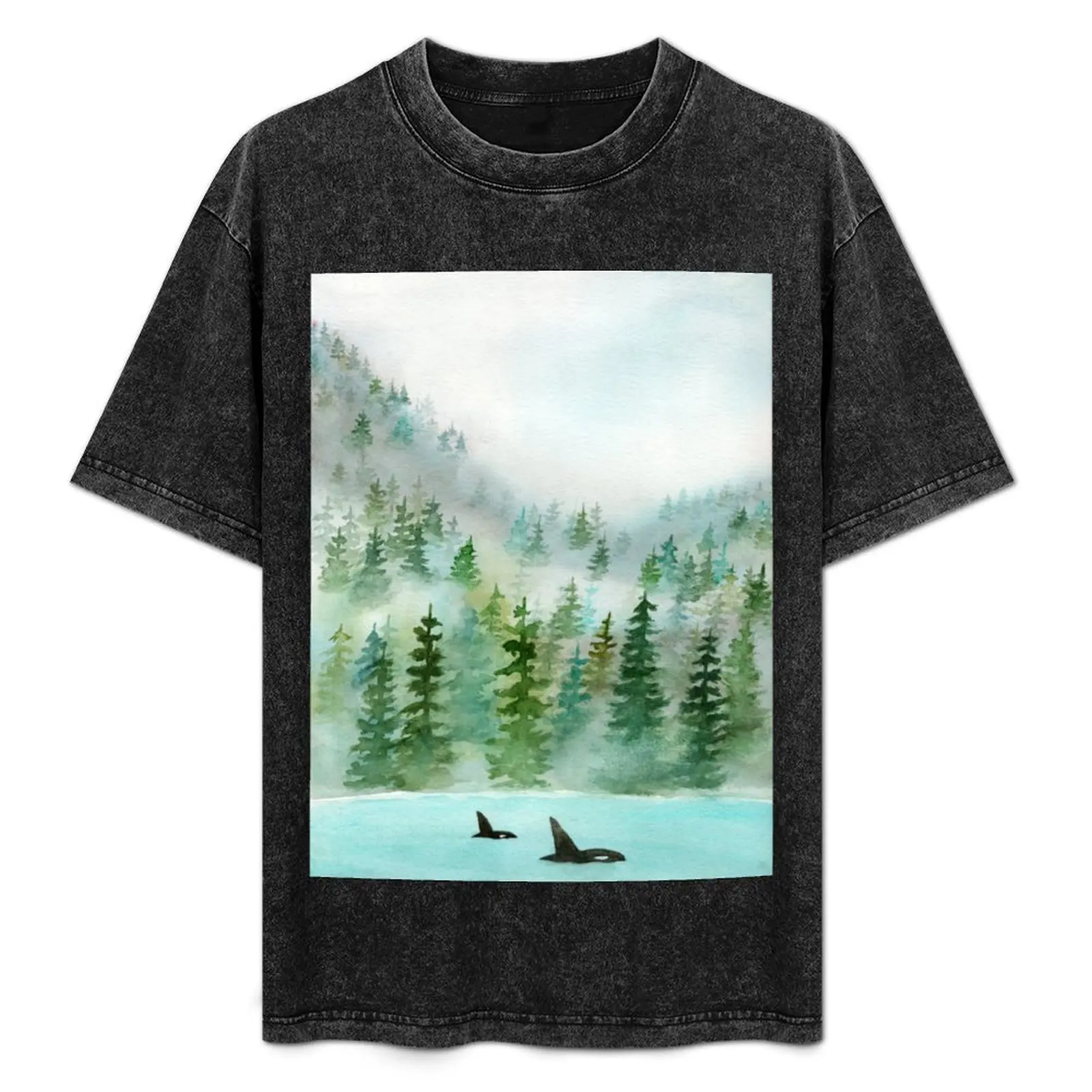 Pinetrees and Orcas T-Shirt shirts graphic cotton graphic tees t shirts for men