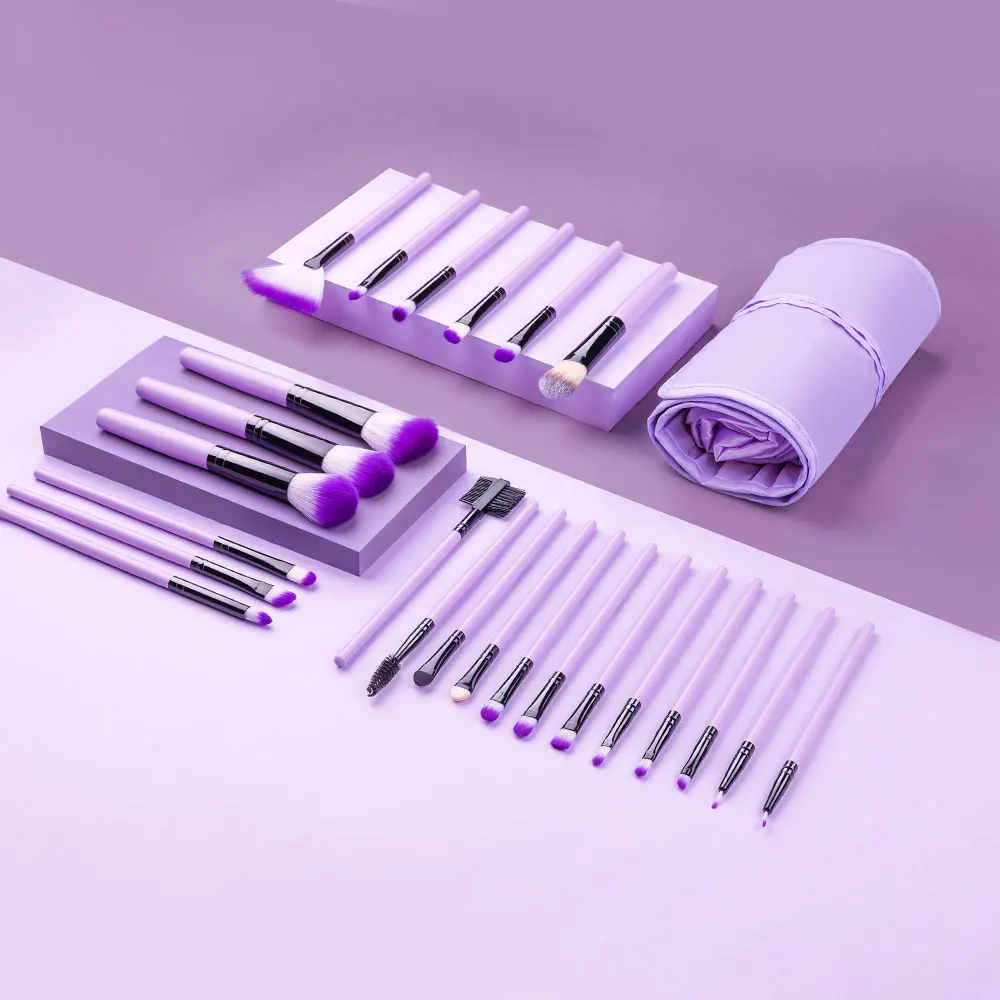 24PCS Set di pennelli per trucco Fondotinta Correttore in polvere Ombretto Pennello per fard Kabuki Miscelazione Strumento di bellezza cosmetica per il viso