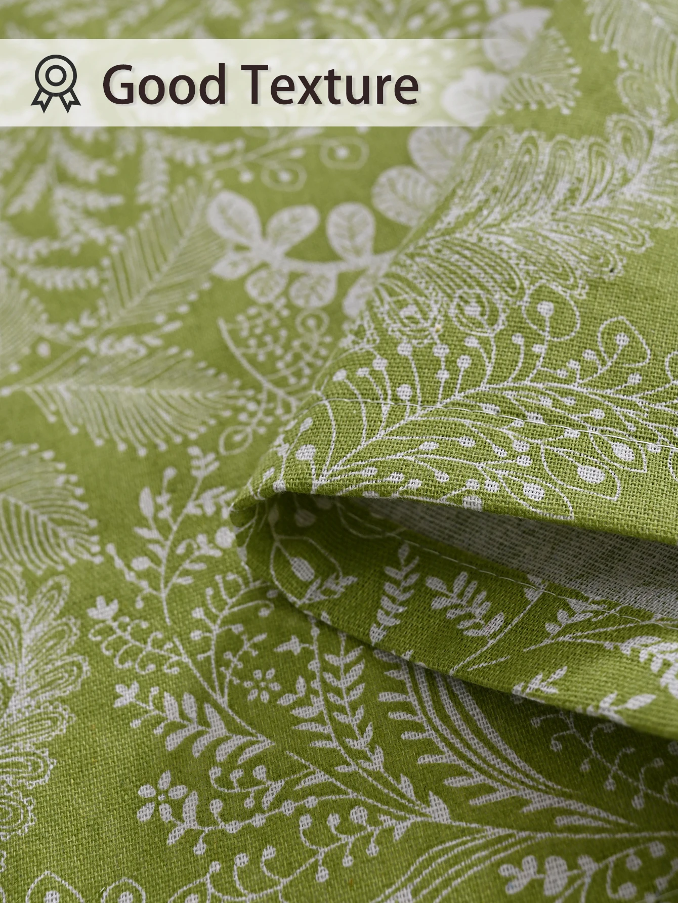 1pc Small Window Curtains for Bedroom Short Curtain for Bathroom Living Room, Leaves Print Through Rod Blackout Curtains (95%)
