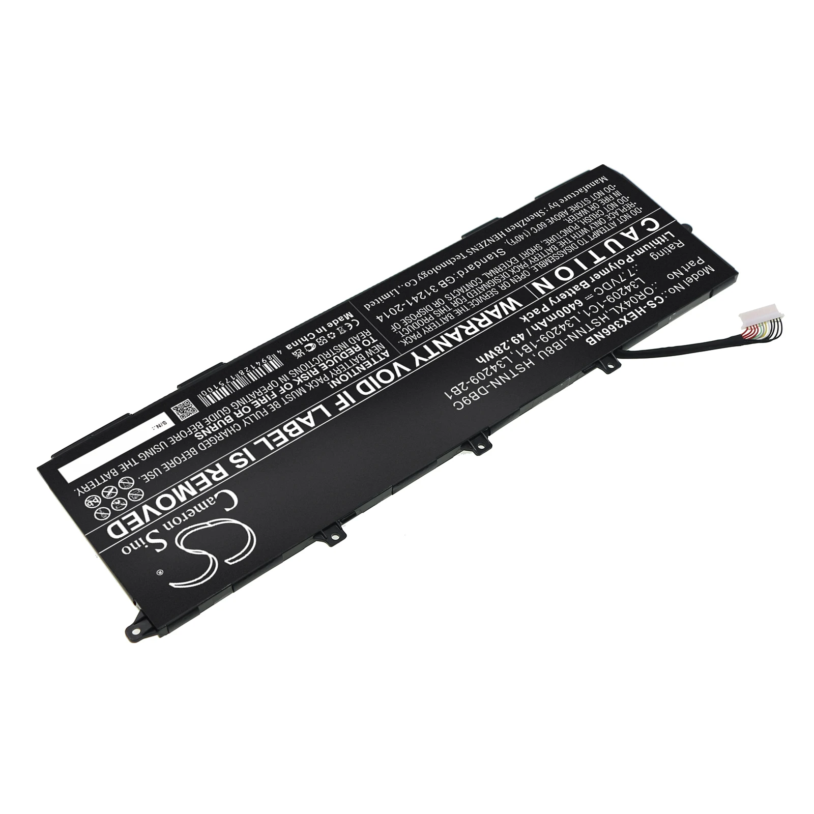 CS Replacement Battery For HP HSTNN-DB9C, HSTNN-IB8U, L34209-1B1, L34209-1C1, L34209-2B1, OR04XL  HSTNN-DB9C, HSTNN-IB8U