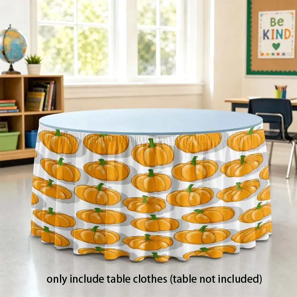 Two-dimensional multi-functional tablecloth, with pumpkin pattern print, for home decoration