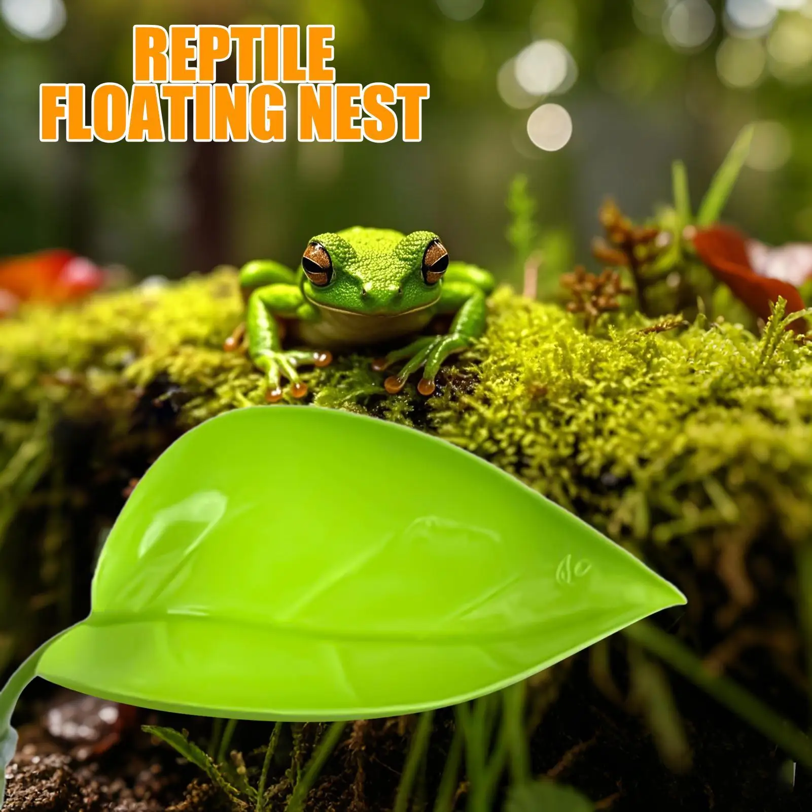 Suction Cup Reptile Basking Area Resting Terrace Frog Habitat Leaf Suction Cup Tank Accessories Simulated Leaves for Geckos
