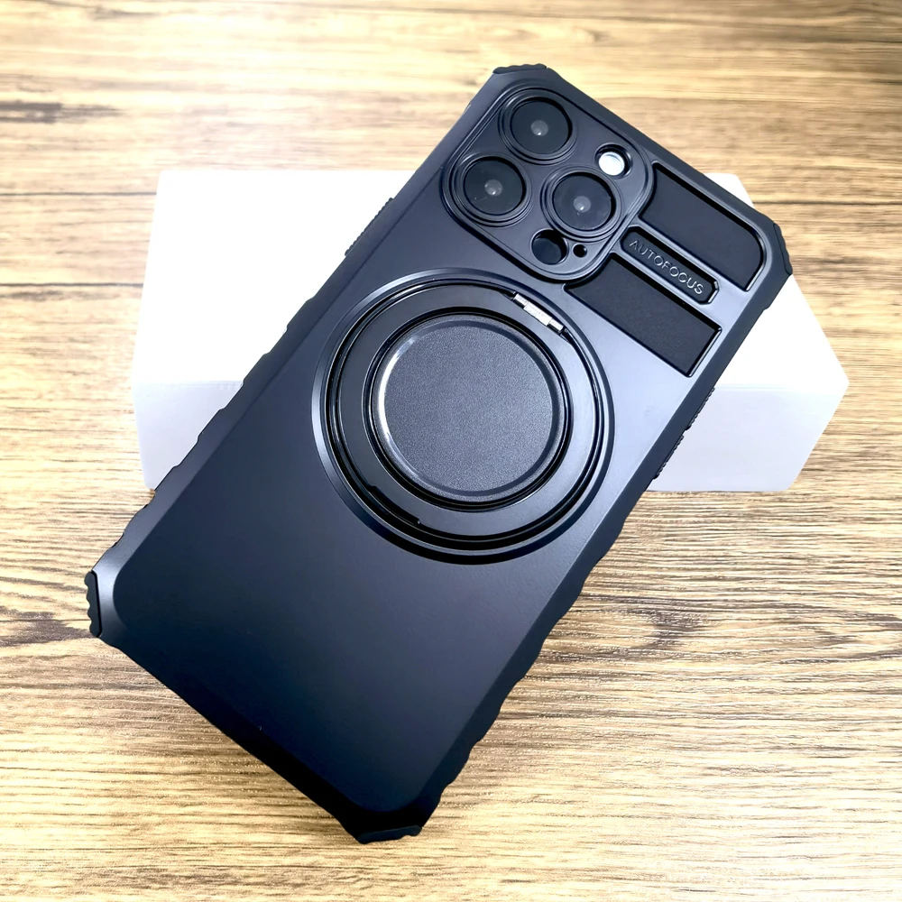 高級耐衝撃アーマーケース iPhone 16 15 14 13 12 11 プロマックス 16Pro 耐衝撃/落下 Magsafe ワイヤレス充電男性カバー