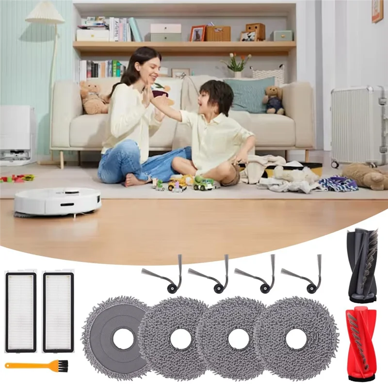 A98G-Replacement Parts For Roborock Qrevo Curve/P20 Pro Robot Vacuum Parts Main Side Brush HEPA Filters Mop Pads