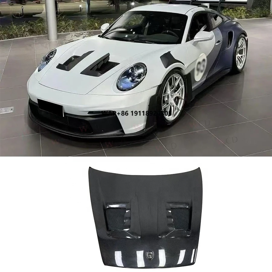 

New Carbon Fiber GT3-RS Style Front Hood for 911 992 Engine Hood Bonnet Cover Bodykit Car Accessories