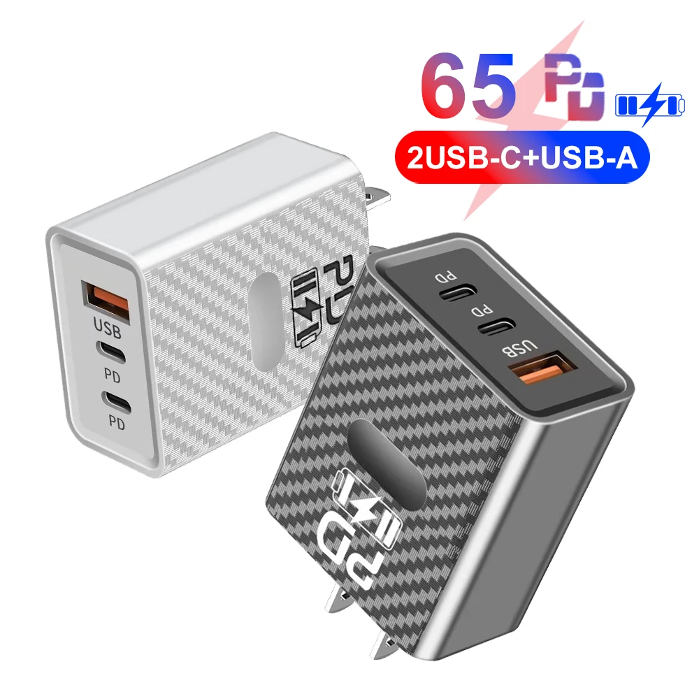 

Total 45W Charger USB PD Type C Fast Charging Muti 3 Ports Mobile Phone Adapter For iPhone 15 Pro Max Samsung Xiaomi Huawei