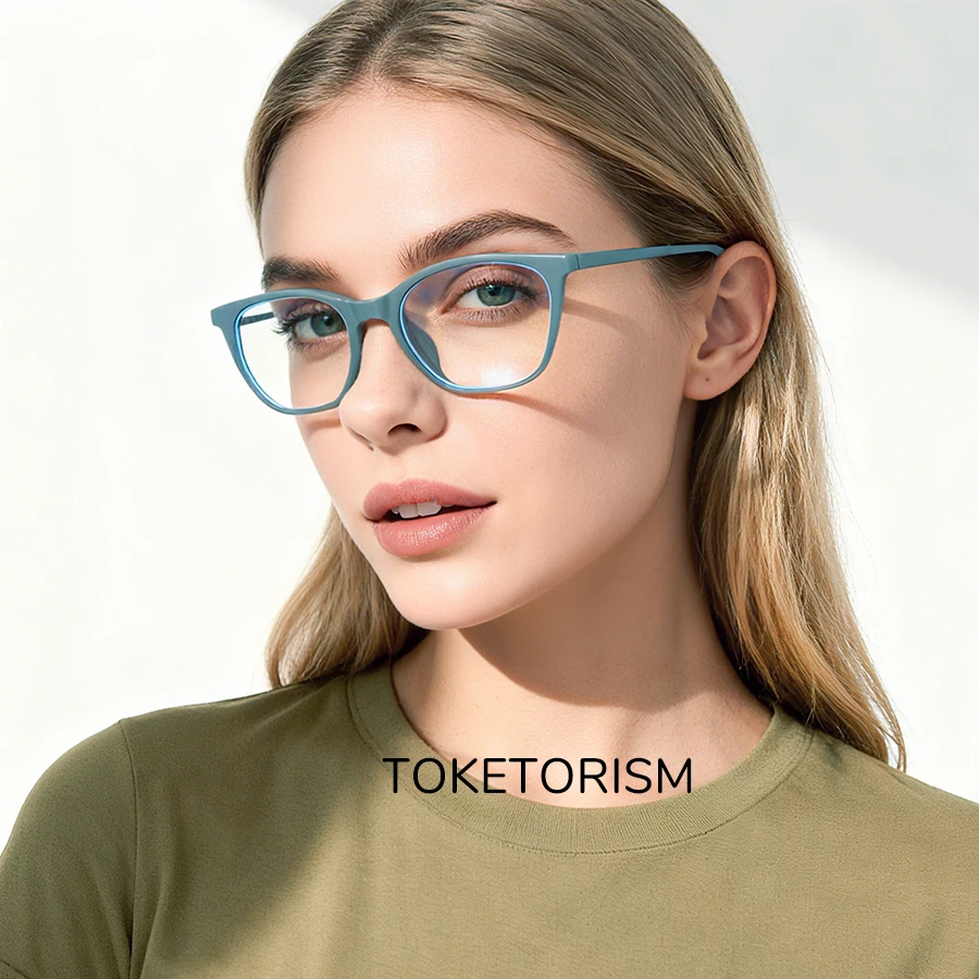 

Toketorism New Women's Glasses Prescription Eyeglasses Plastic Frames Photochromic Eyewear