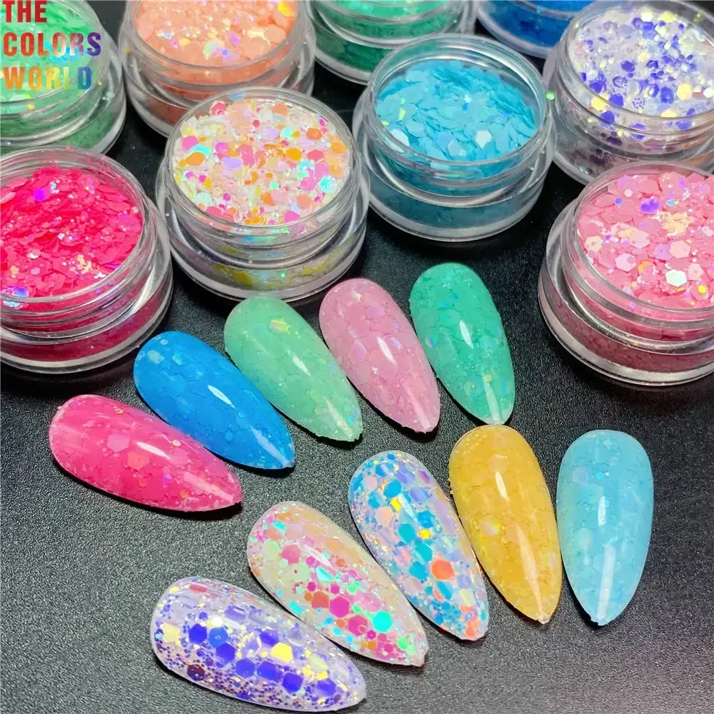 TCT-882 Chunky Glitter Mix Hexagon Bulk Wholesale For Nail Art Resin Crafts and DIY Project Manicure Tips Makeup and Body Art