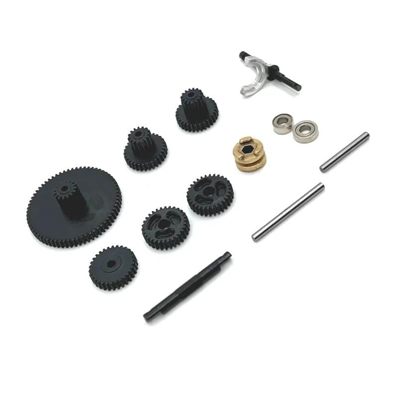 Akcesoria do zdalnie sterowanych samochodów Metalowe ulepszenie Dwubiegowa skrzynia biegów Zestaw biegów Pasuje do FMS 1/24 FCX24 XQ FCX18 Crusher Chevrolet