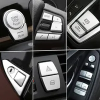 for BMW F10 F07 F06 F20 F30 F32 F01 F02 F25 F26 Car Button Covers Stickers Car Interior Chrome Accessories Trim