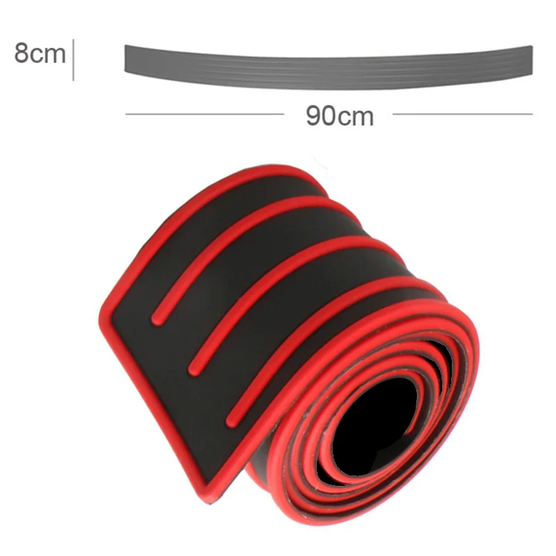Carbon/Schwarz Universal Auto Stamm Tür Schutz Streifen Schweller Platte Schutz Hinten Stoßstange Schutz Gummi Leisten Pad Trim Abdeckung streifen