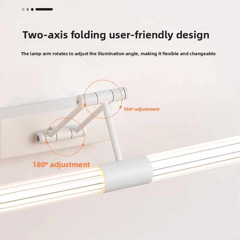 Modern LDE Bathroom Mirror Headlight Makeup Light  Wall Light  Adjustable Folding and Retractable Wall Light Above Murals Sconce