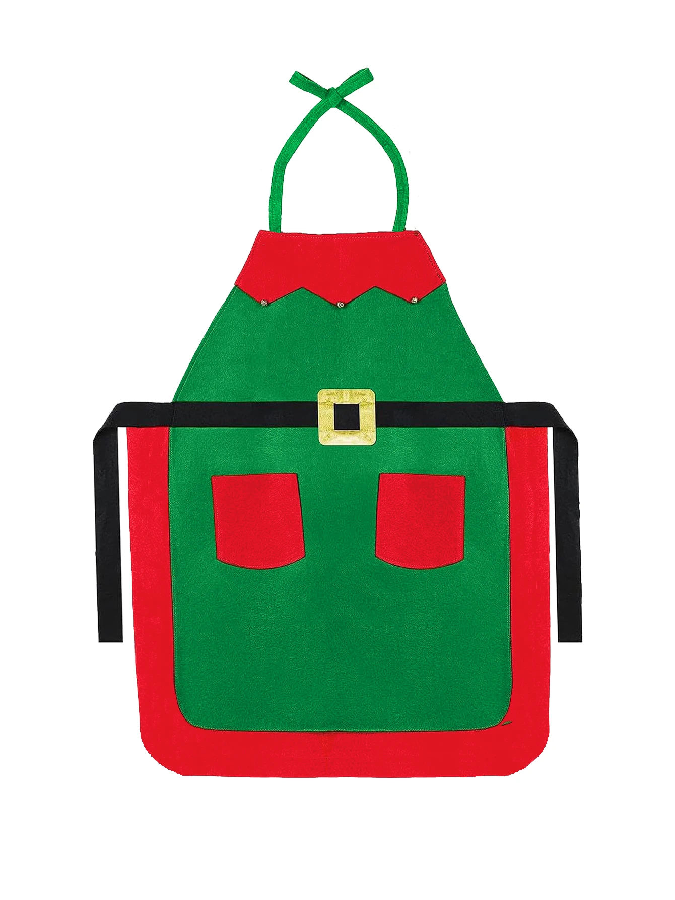 1pcs Christmas Aprons, Christmas Santa Claus Apron with 2 Pockets, Kitchen Cooking Aprons Kitchen Apron 54x72cm