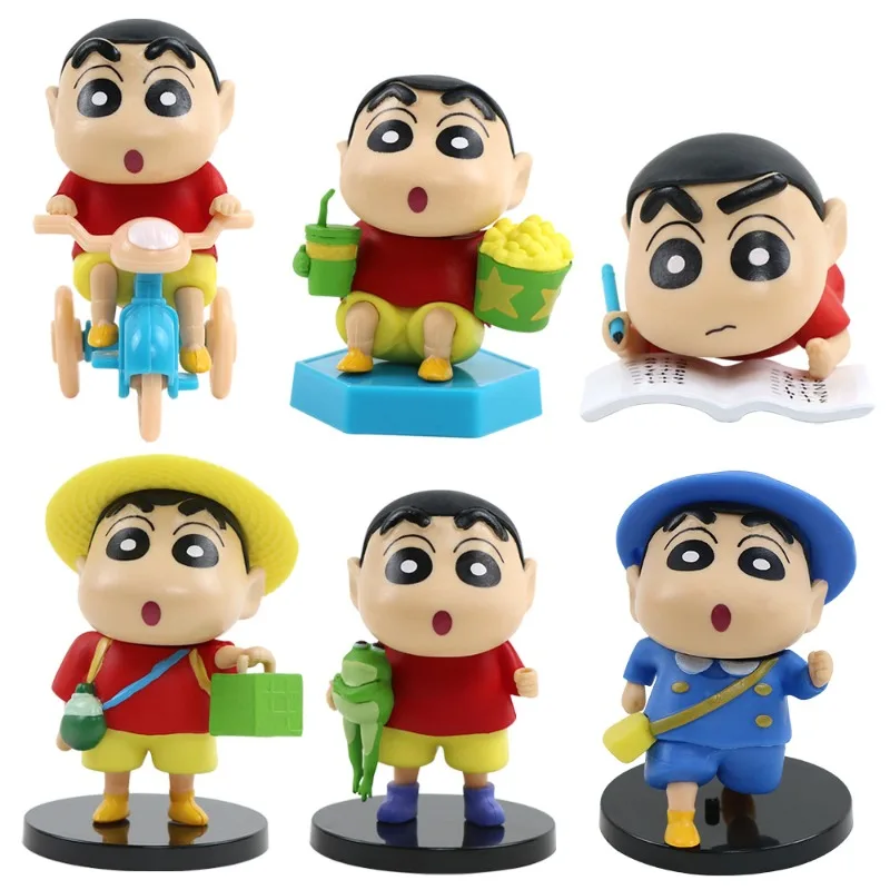 

Crayon Shin-chan Doll Anime Peripherals Ornaments Home Desktop Car Decoration Cartoon Garage Kits Children's Holiday Gift Toys