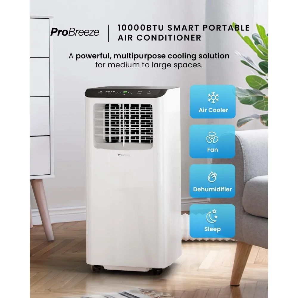 4 in 1 Portable Air Conditioner for Room 10000 BTU 450SqFt Air Conditioning Unit, Smart Air Conditioner with Fan, Dehumidifie