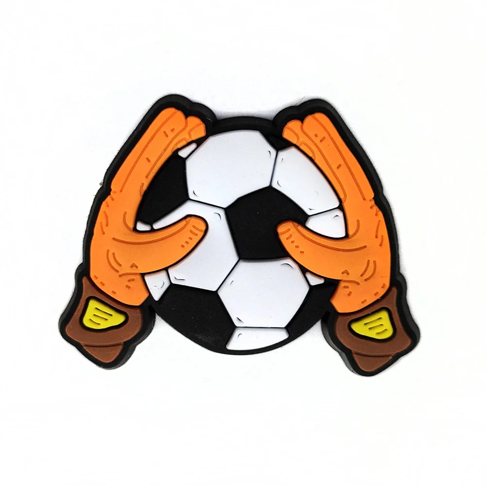 Football Series 1PCS Cartoon Sports Star Shoe Charms DIY Soccer Accessories Fit Sandals Decorate Kids Boy Men Party Unique Gifts