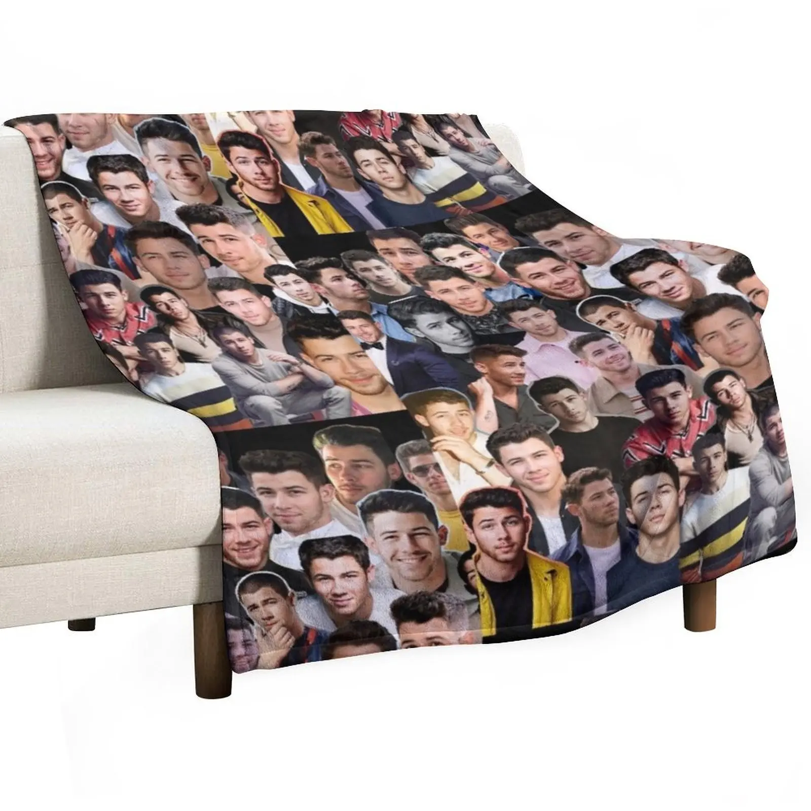 

Nick Jonas collage Throw Blanket Heavy Blankets For Baby Blankets For Bed Warm Blankets