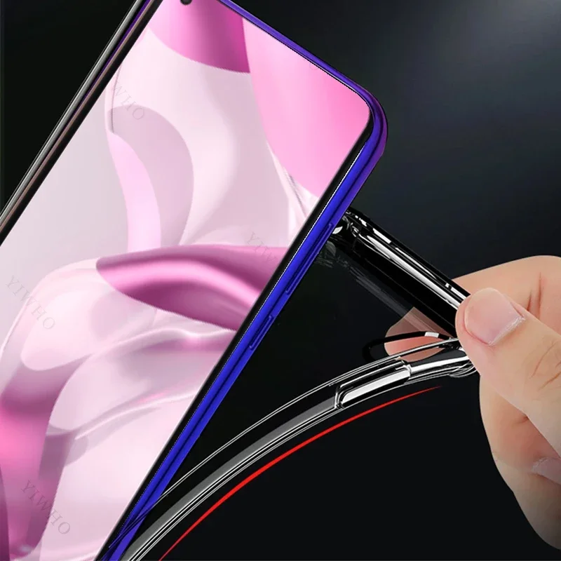 حافظة هاتف شفافة لهاتف Xiaomi Mi 11 Lite 5G NE 2109119 حافظة DG شفافة سميكة لهاتف Xiaomi11 غطاء مقاوم للصدمات ومضاد للخدش من مادة TPU