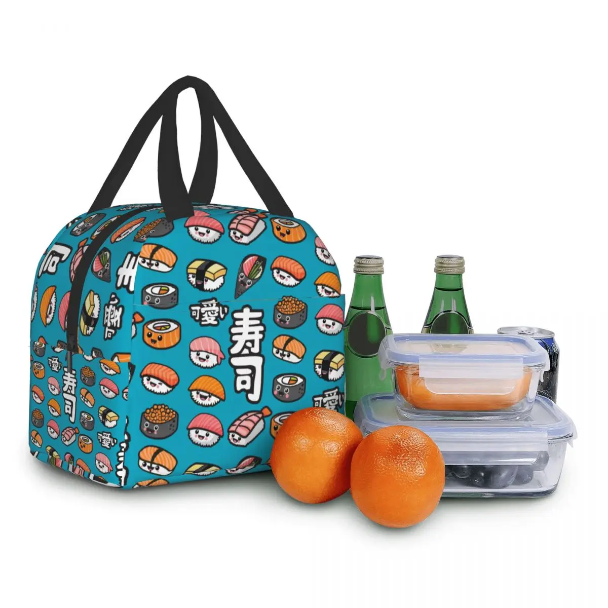 Custom Sushi Lunch Bag Portátil Quente Refrigerador Isolado Lunch Boxes para Crianças Mulheres Student School Cartoon Comida Japonesa Bento Box