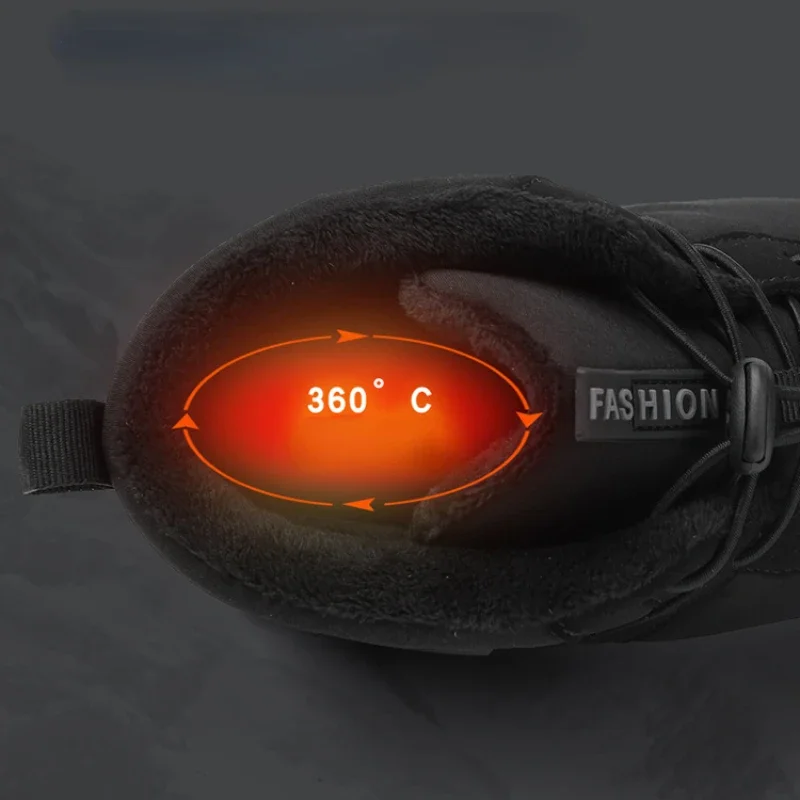 New Men's Hiking Shoes Winter Warm Barefoot Shoes for Women High Quality Waterproof Ankle Boots Outdoor Non-Slip Men Snow Boots - Image 6