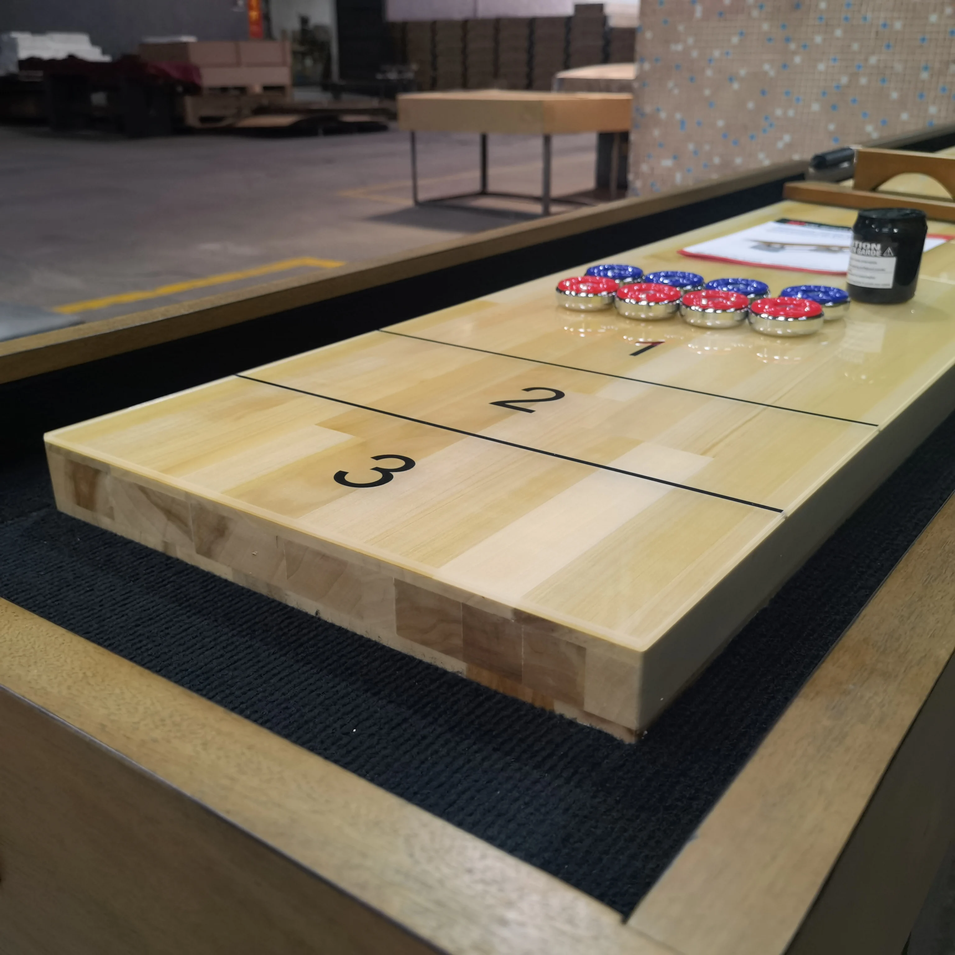 Hochwertiger 12ft Shuffle Tisch Shuffle board Tisch
