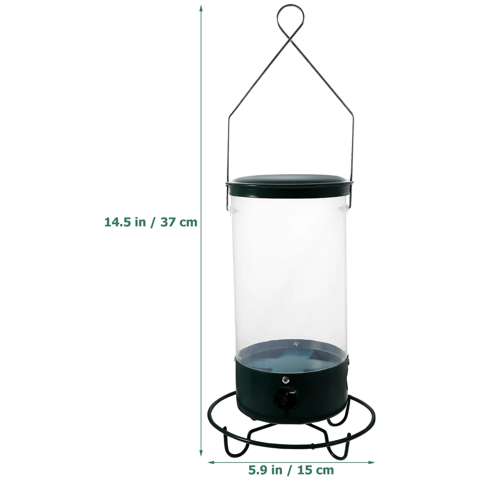 

Sturdy Metal Hanging Feeder Outdoor Transparent Feeder For Garden Backyard Balcony Wild Feeders Squirrel Proof Tube Bird