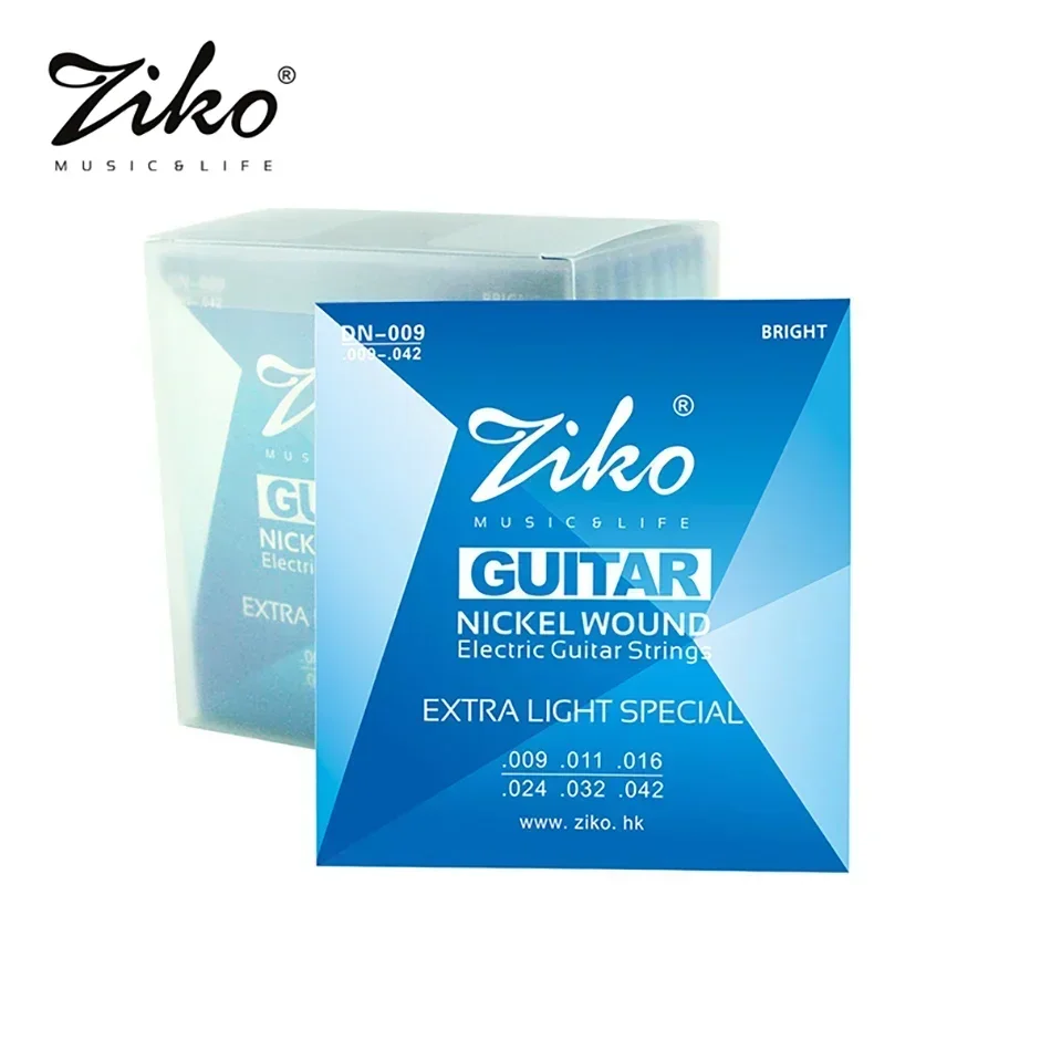 Ziko DN Series 10 Sets Electric Guitar Strings Hexagonal Core Nickel Plated Alloy Winding 009-042/010-046 Strings Wholesales