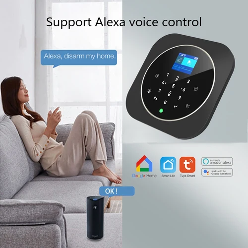 Imagen 2 del producto Nuevo sistema de alarma Tuya WIFI W9B para seguridad antirrobo en el hogar 433MHz WiFi GSM alarma inalámbrica Tuya Smart House App Control