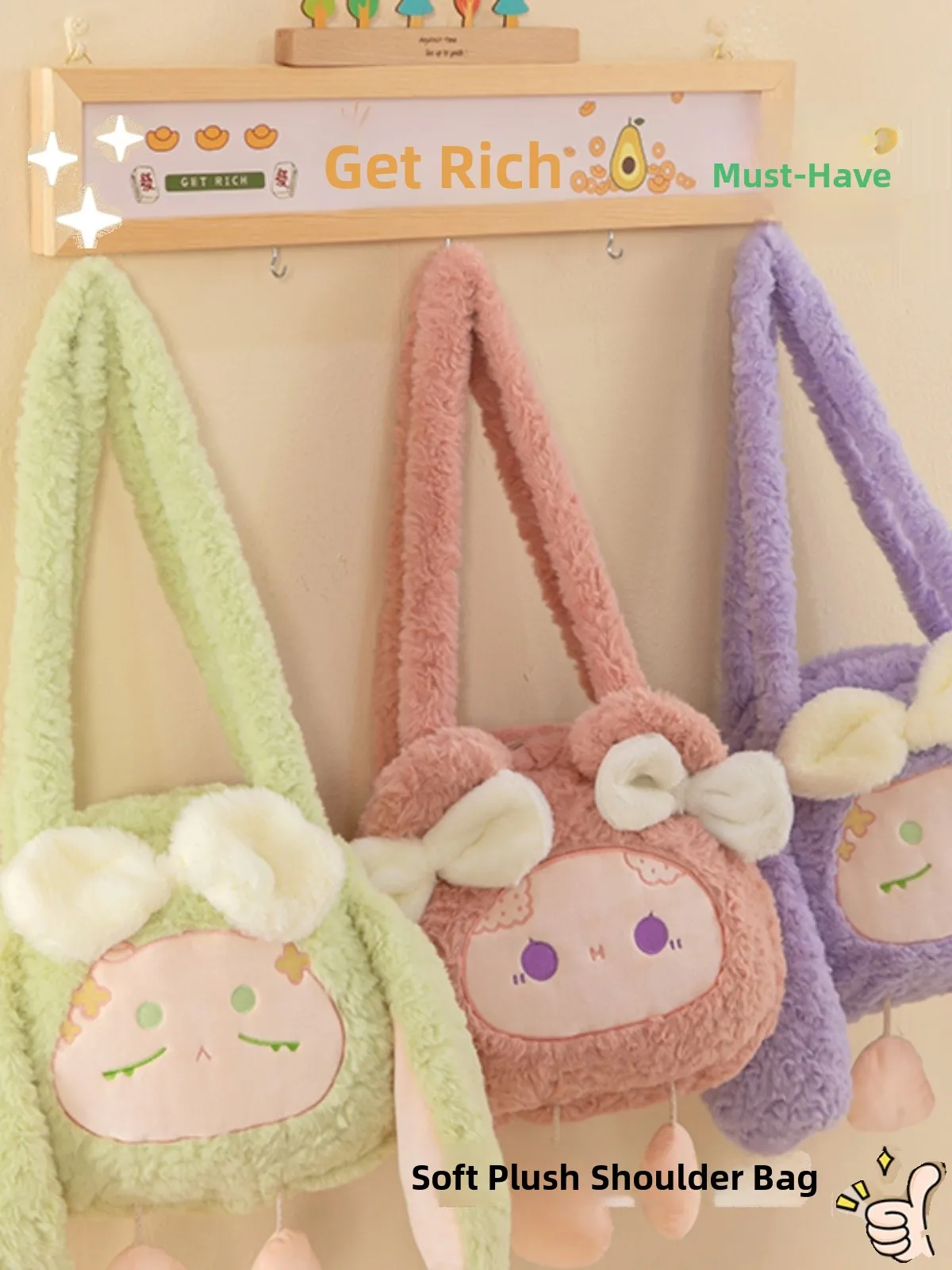 

Cure-Related Head Plu Single oulder Bag New 2025 Fem Faionable Versatile Bag Toy Doll Stuffed Animal PP Cotton F...