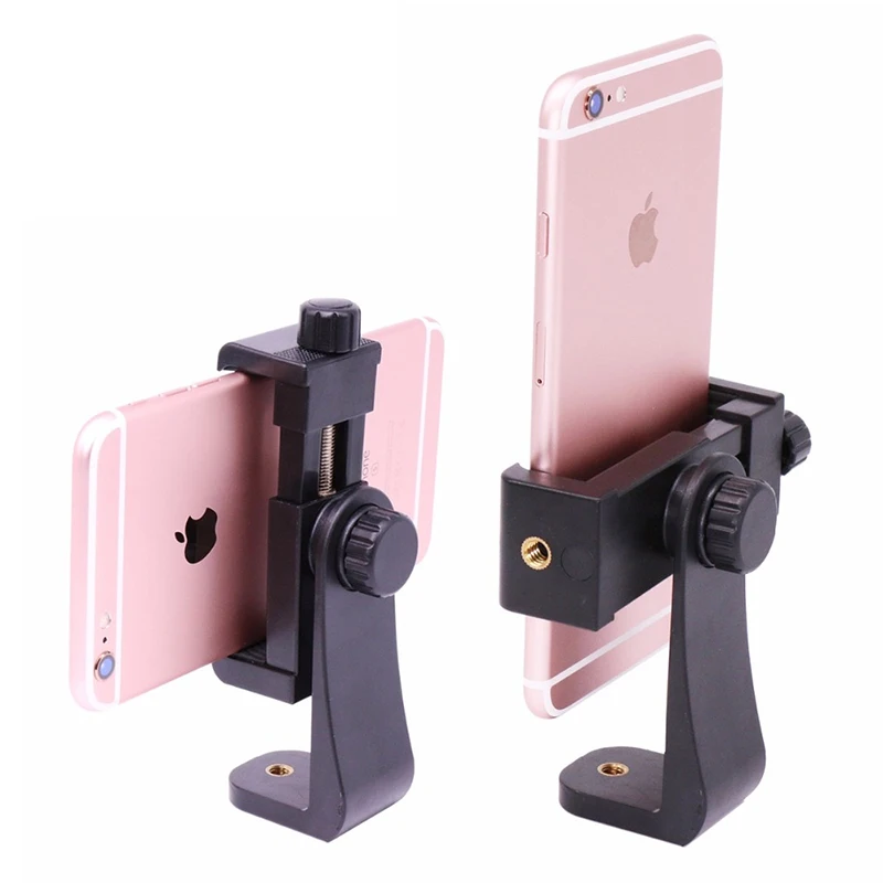 Universal 360 Degree Rotatable Mini Lightweight Phone Clip 1/4 Screw Cell Phone Holder Desk Tripod Mount Accessories for Phone