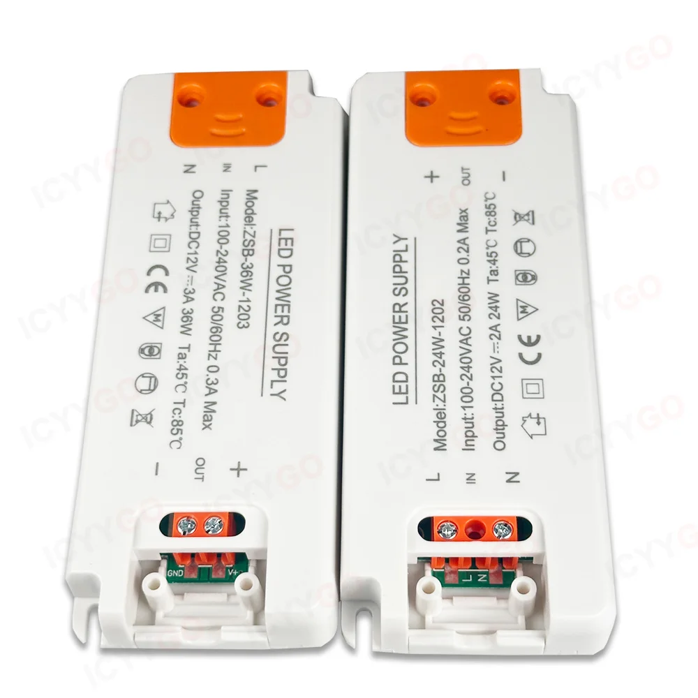 DC12V 24V 超薄型照明トランス LED電源 12W 18W 24W 36W 60W 120W ドライバ AC220V から DC12V DC24V LEDドライバ