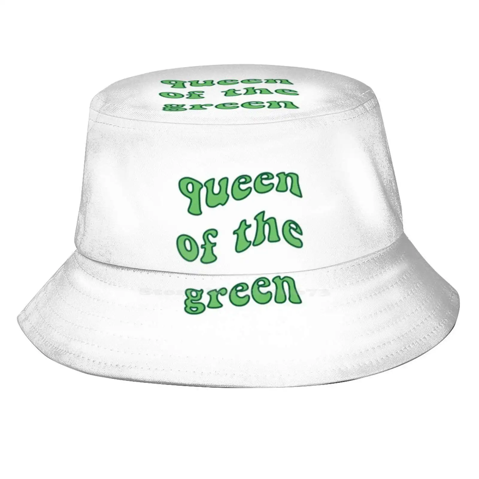 Queen Of The Green Sun Cap Fisherman Hat Bucket Hats Stoner 420 Girly Girl Power