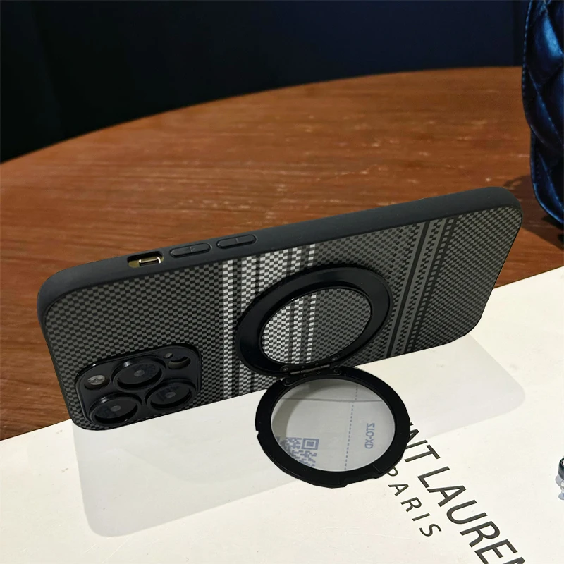 카본 파이버 360도 회전 마그네틱 브래킷 케이스 (비보 y78 y77 y76 y70 y36i y50 호환) 스트랩 스탠드 케블라 보호 커버