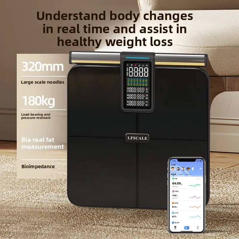 Smart VA color screen body scale home gym professional body fat scale precision scale app with Bluetooth wifi